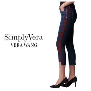 Simply Vera Wang Side Stripe Skinny Ankle Jeans 16